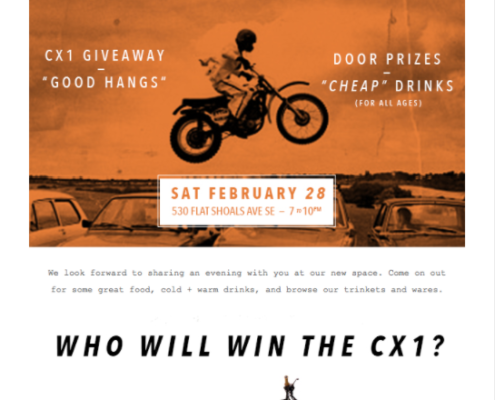 BrotherMoto Email Marketing Campaign. Example of a question that engages and prompts the user to think if they should act - "WHO WILL WIN THE CX1?"